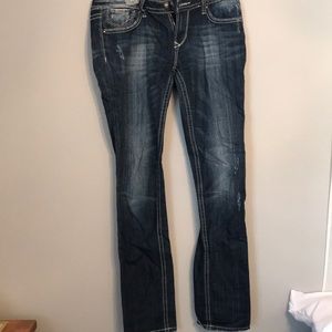 Bedrock express faded blue jeans